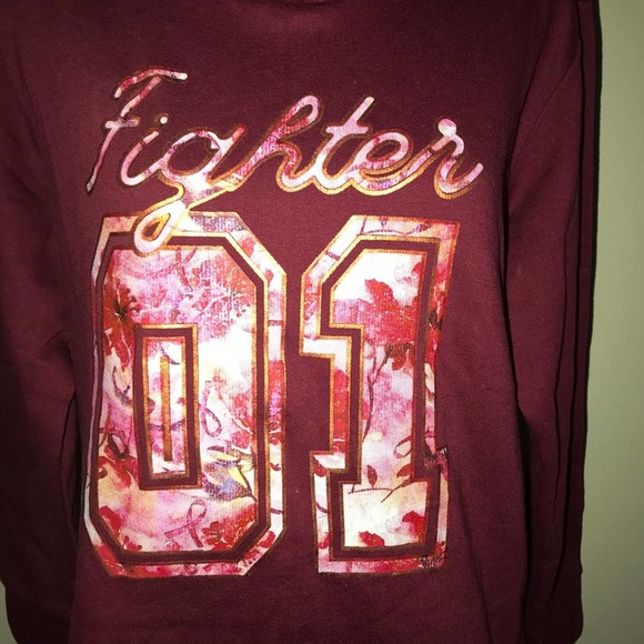 BREAST CANCER AWARENESS FIGHTER 01 GRAPHIC HOODIE MEDIUM - Picture 3 of 3